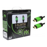 Cabo Hdmi 15 Metros 2.0 4k Ultra Hd 3d 19 Pinos Premium