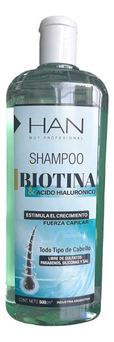 Shampoo Biotina & Acido Hialurónico Han X 500cc