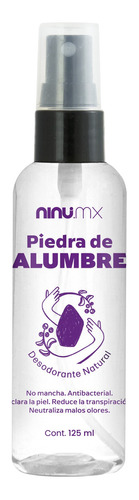 Piedra Alumbre Desodorante Liquido Natural Ninu 125 Ml Fragancia Neutro