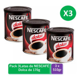 Café Instantáneo Nescafe Dolca Lata 170 G, Pack 3 Unidades