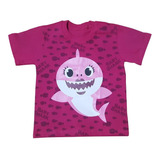 Camiseta Infantil Baby Shark Rosa