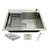 Cuba Gourmet Quadrada Aço Inox 304 Escovada 60x40cm Acessórios