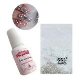 Kit Cola Para Unhas + Strass Para Decoração Prof Das Unhas