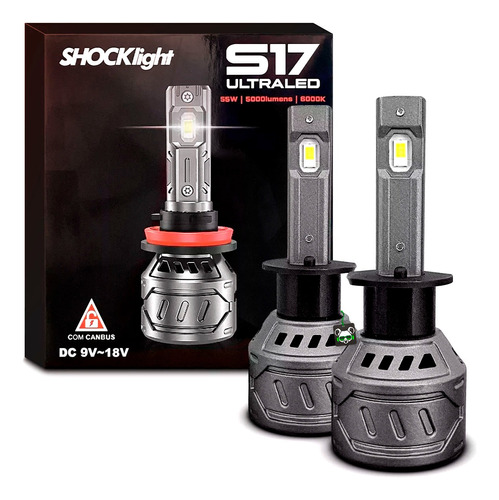 Lâmpada Shocklight Ultra Led S17 Nano 5000lm 6000k 12v 55w 