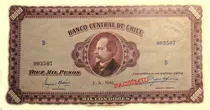 Chile Facsimil Raro Billete 10000 Pesos 2 Octubre 1940