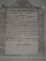 Perú 1830 Pre-billete Vale De 228 Pesos Casa De Moneda Raro