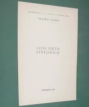 Programa Teatro Colon 1967 Concierto Sinfonico Gielen Gelber