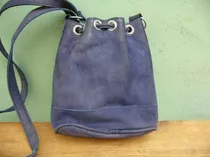 Cartera O Bolso Para Dama Gamuza Azul