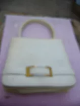 Cartera De Mujer De  Color Blanco De Cuero