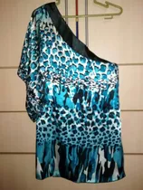 Blusa Americana Marca Famosa Animal Print 9 De 10 Talla M