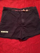 Short Azul Con Ganchitos Verano Vintage 90s Mujer / Chicas