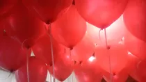 Combo De 6 Globos Con Helio Y Cinta Colores A Elección.