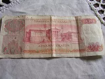 Billete 100 Dracmas 1967 Papel Moneda