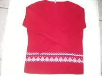 Sweater Rojo Con Guarda. Poco Uso! University Club T: M