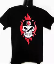 Camiseta De Calavera Con Cruz De Hierro Excelente Skpalace