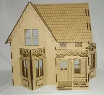 Casa Casinha De Bonecas Mdf Para Polly Barbie Pocket C16