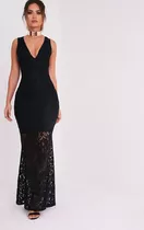 Roupas Femininas Vestido Rabo Sereia Longo Renda Festas 2017