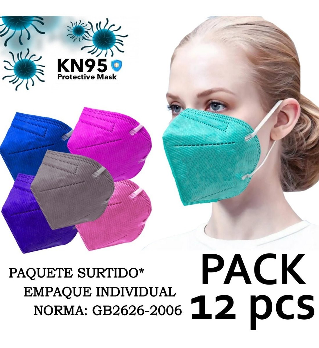 Cubre Bocas Kn Certificado Respirador Mascarilla Colores Mercado Libre