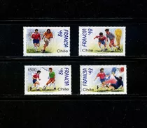 Sellos Postales De Chile. Camp. Mundial De Fútbol Francia'98