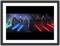 Quadro Decorativo  Star Wars Vários Personagens Filmes Decor