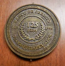 Colección Medalla Banco De Crédito Guayaquil Ecuador