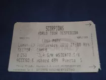 Scorpions (entrada De 2010 Luna Park + Programa)