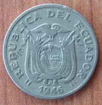 Moneda Ecuador  20  Centavos 1946 Vintage