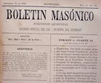 24 Periodicos 1er Boletin Masonico Uruguay 1882-3 En Cd