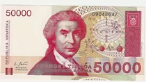 Fk Billete Croacia 50.000 Dinara 1993 - F E S/ Circular