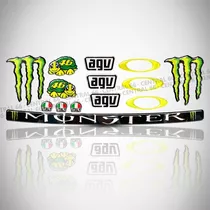 Kit Adesivos Capacete Valentino Yamaha Fzr 600 Resinado