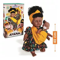 Brinquedo Boneca Ayana Negra Menina