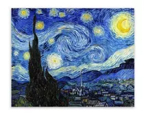 Pintura Digital Al Oleo- La Noche Estrellada Van Gogh