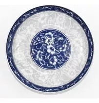 Plato Hondo De Porcelana En Color Azul Pack 6 Unidades 21 Cm