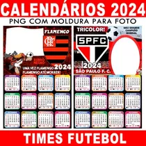 Artes Calendários Png 2024 Times Futebol Molduras Fotos