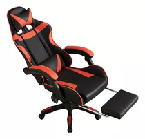 Silla Gamer Se100 Negra Y Roja Tipo Gaming