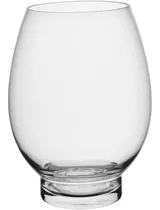 Jersey Vaso Decorativo 25x18x18cm Vidro Transparente