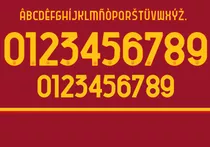 Tipografía As Roma 2022/2023 Y Editable Numeros 