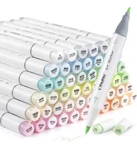Ohuhu Pastel Alcohol Brush Markers - 48 Nuevos Colores Paste