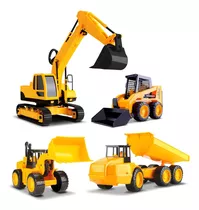 Kit Roma Workers Bobcat Com Escavadeira Carregadeira Caçamba