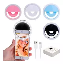 Mini Aro De Luz Portatil Para Selfie Celular Recargable 