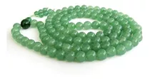 Collar Colgante 8mm Verde Jade Ronda Gema Perla 108 Tibet