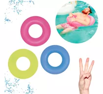 Boia Inflável Neon 90cm P/ Piscina, Praia Sortida 3 Unidades