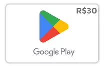 Cartão Google Play Store Brasil R$30 Reais Gift Card Digital
