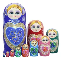 Boneca Aninhada Conjunto Colecionável Tradicional Russo