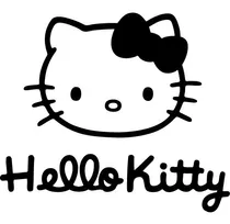 2pz Vinil Stiker Hello Kitty Auto Computadora Pared Cristal 