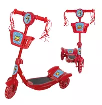 Patinete Infantil 3 Anos Toy Story Vermelho Divertido Cesta