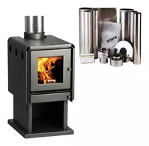 Calefactor Leña Bosca Limit 360 + Kit Chimenea 4m Pot 8.7 Kw