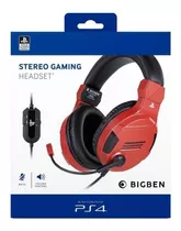 Audifonos Stereo Gaming Bigben Red - Ps4