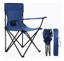 Silla Plegable Con Posabrazos Azul Exterior-pesca-camping