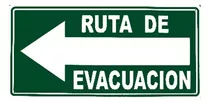 Rotulo 20x30cm Ruta De Evacuación